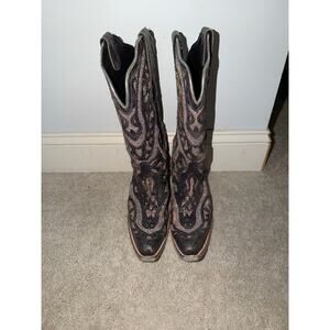 J.B. Dillon Reserve "Midnight Sparkle" cowgirl boots 10
